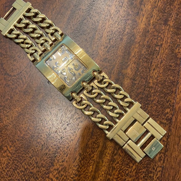 Gold Guess watch